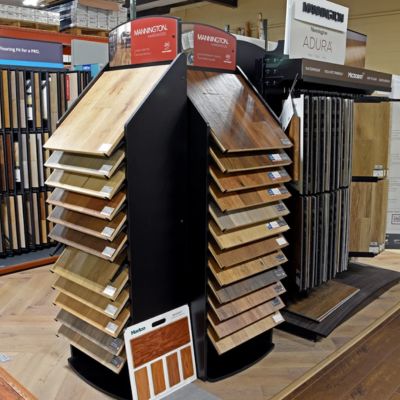 hardwood flooring display in Lakeland, TN, at Tim Hogan's Flooring