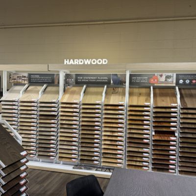 hardwood display at Tim Hogan's Flooring